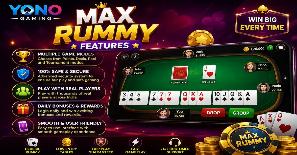 Max Rummy Features