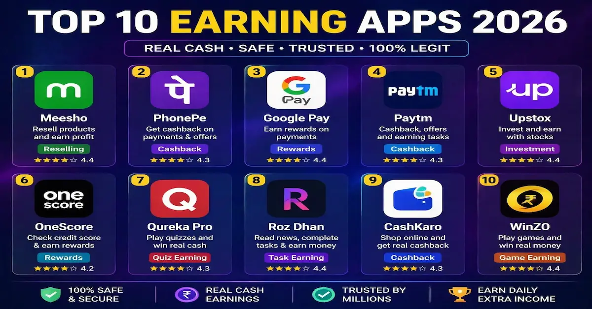 Top 10 Earning Apps 2026