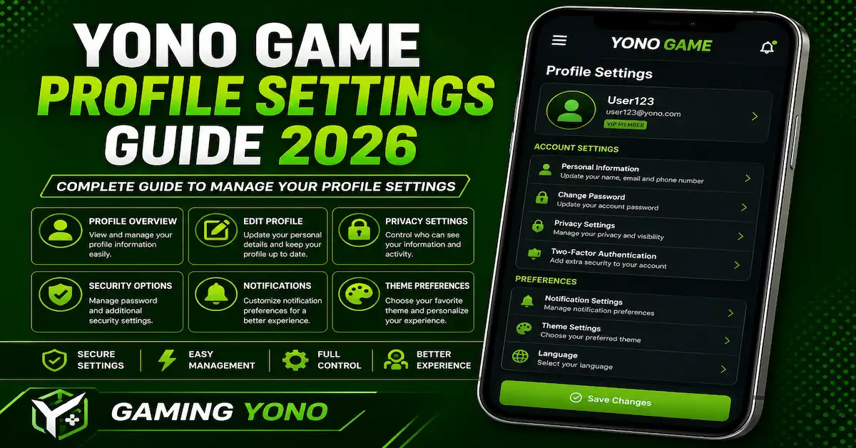Yono Game Profile Settings Guide 2026